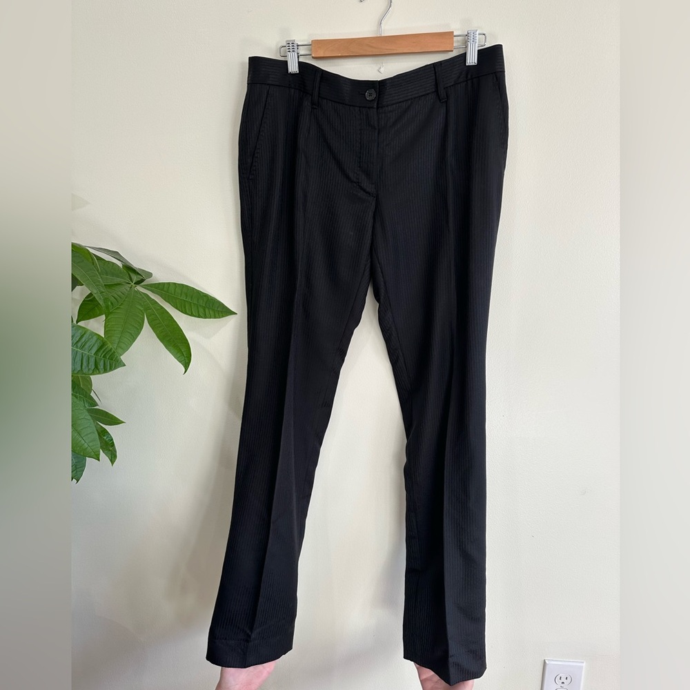 Dolce & Gabbana Wool and Silk Black Dress Pants